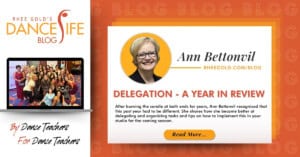 Dance studio business blog , dance studio delegation