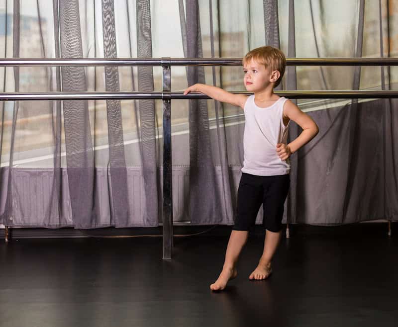 Little boy dancer in a dance studio Little boy dancer in a dance studio