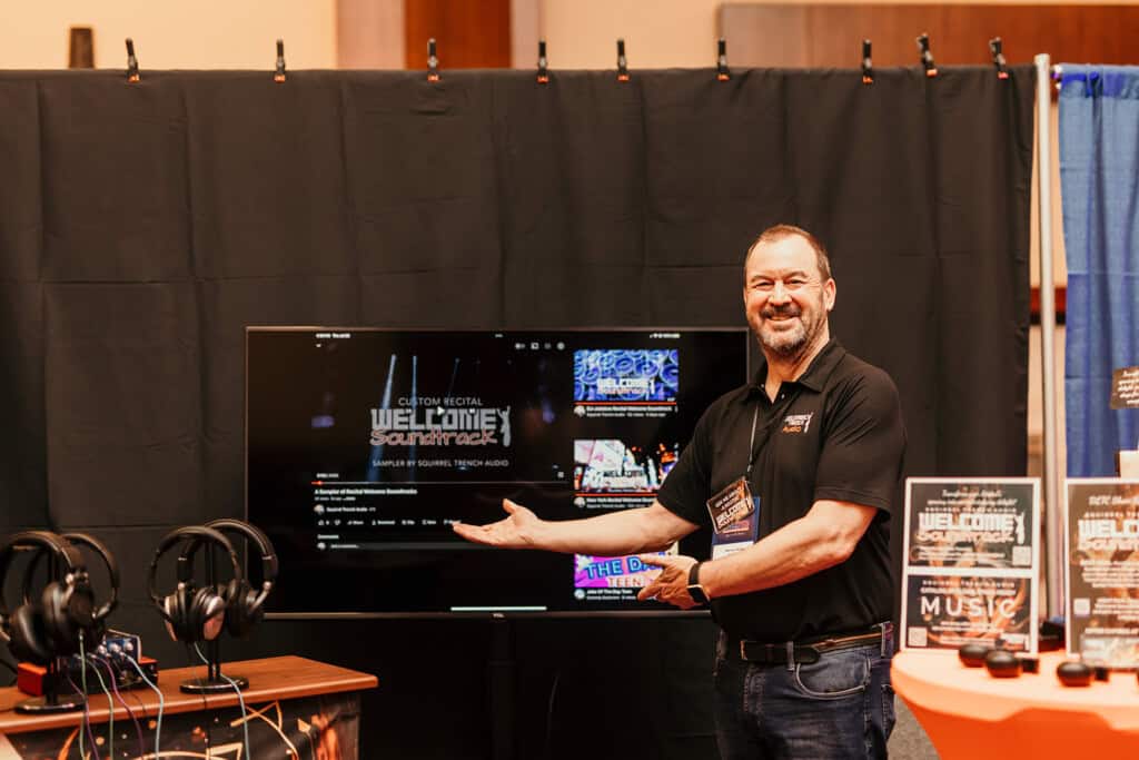 Happy exhibitor at the DanceLife Teacher Conference